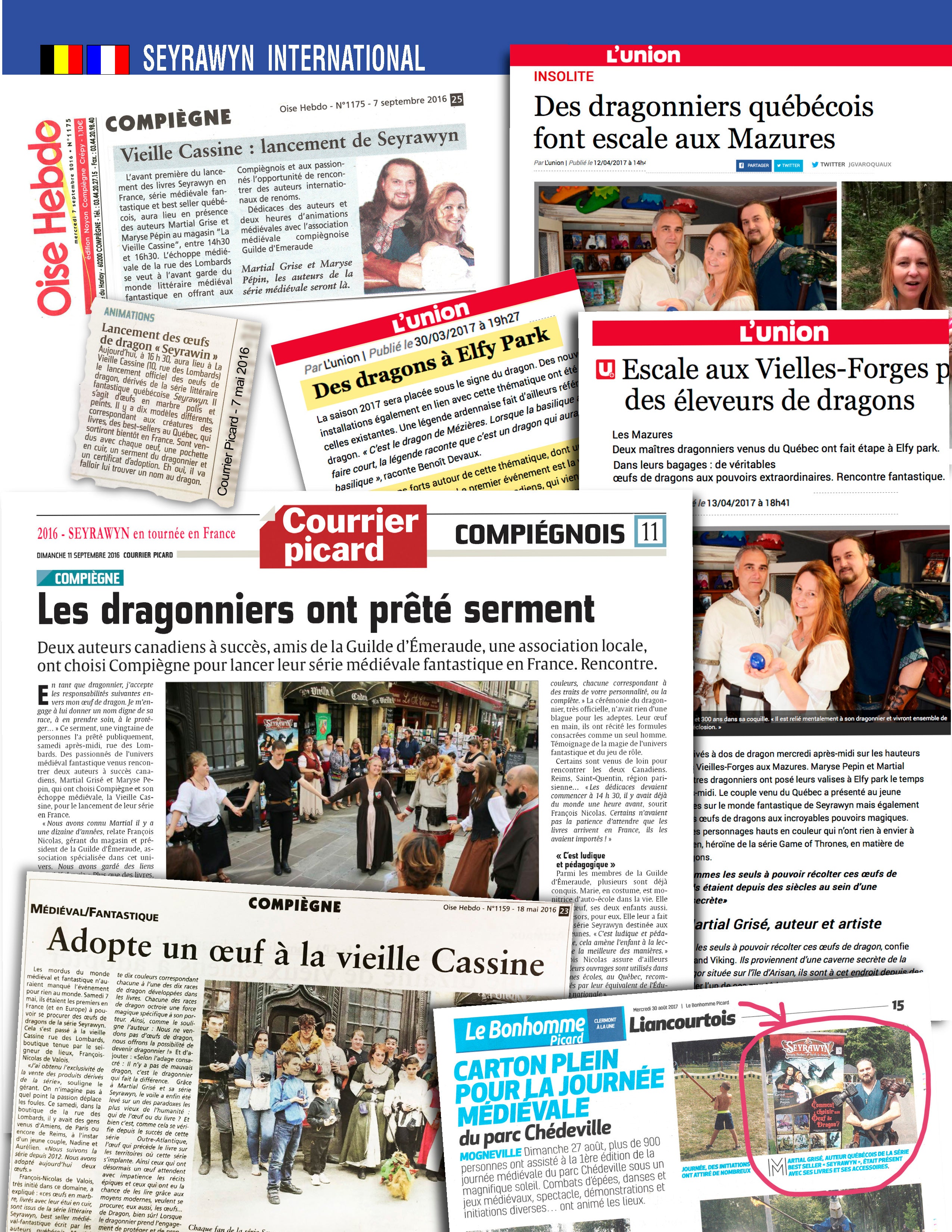 Presse-MartialGrise_MarysePepin-Seyrawyn-international_Dragonniers