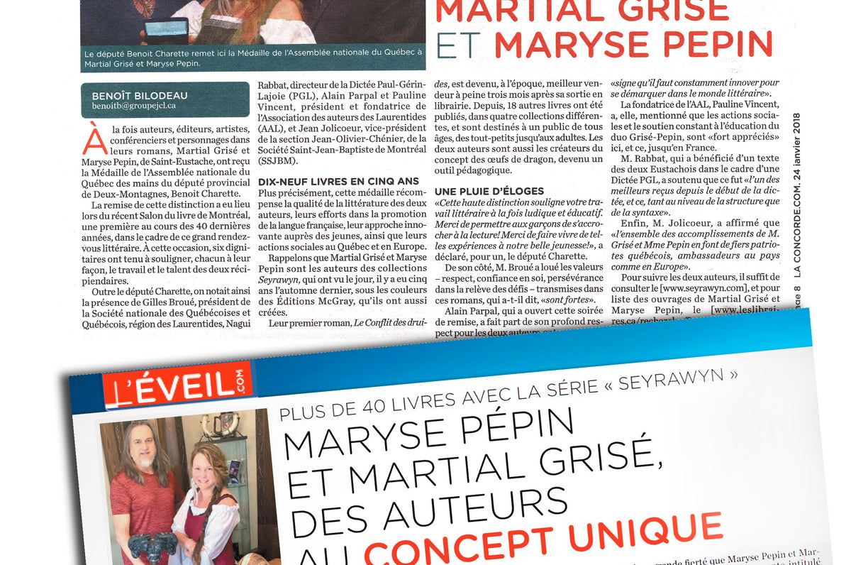 Presse-MartialGrise_MarysePepin-Seyrawyn-page_MedailleASSNAT-ConceptUnique